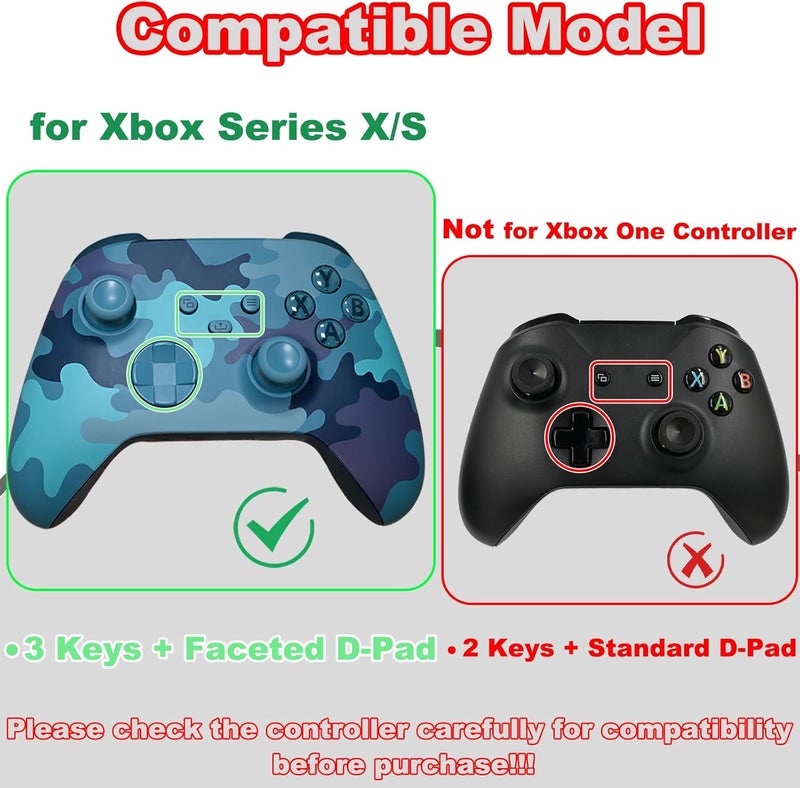 Anglepingping 4 Pack Battery Back Cover for Xbox Series X/S Controller,Back Cover for Xbox Series X/S Controller,Battery Back Shell Cover Repair Part Replacement for Xbox Series X/S[NOT for Xbox One & One X/S] - Image 2